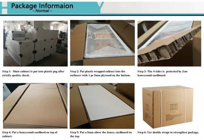 Vanità del bagno di lucentezza del PVC di isolato alta combinata