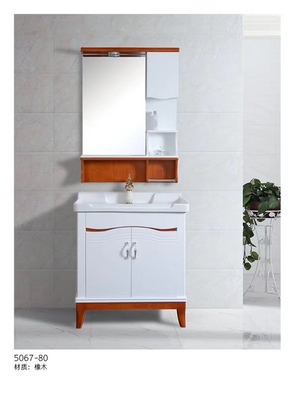 Due vanità a 36 pollici del bagno di legno solido delle porte 72, bacino ceramico di legno dei Governi di bagno