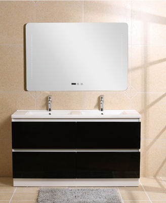 Vanità nera del bagno di Premade, Governi di bagno prefabbricati di vanità del controsoffitto doppi